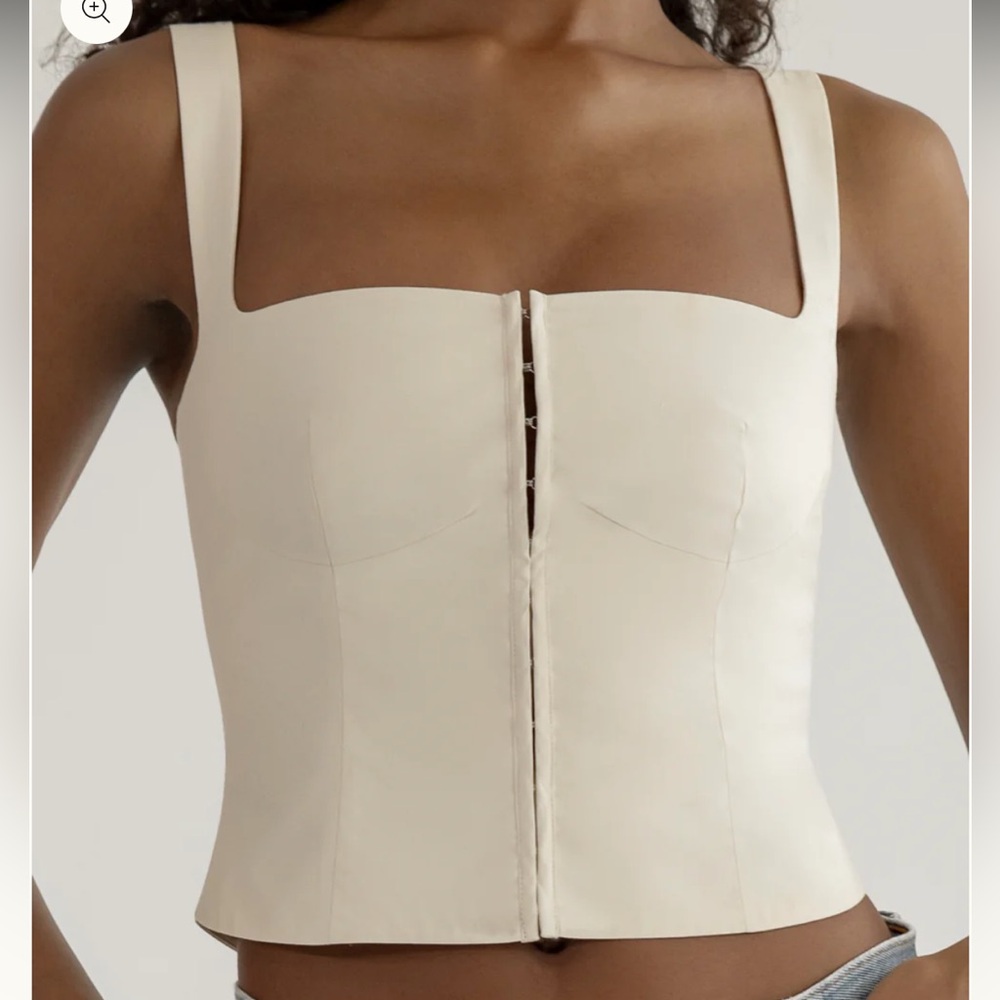 ORSEUND IRIS MINIMAL BUSTIER TOP
